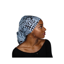 Load image into Gallery viewer, Ankara Headwrap and Scarf Dashiki African Print Kente (Black and White Traditional Cameroon Cloth) - Jamgal