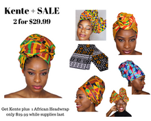 Load image into Gallery viewer, Sale!!  Kente  + 1 African Print (2 for $29.99) - Jamgal
