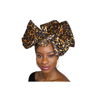 Ankara Headwrap and Scarf Dashiki African Print Kente (Animal Print) - Jamgal