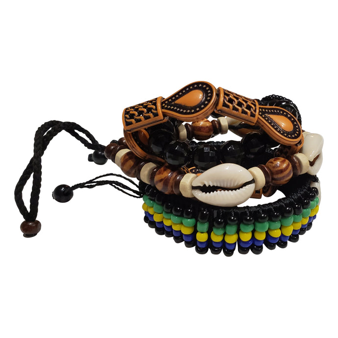 African Beaded Bracelet For Men & Women -Jamaica Set - Jamgal