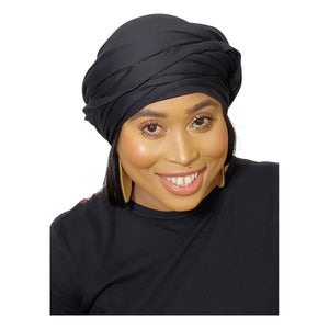 Head Wrap Soft Stretch Jersey Scarf Long Hair Turban Tie Headband HeadWrap for Women in Solid Colors by Jamgal - Jamgal