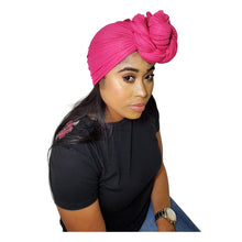 Load image into Gallery viewer, Head Wrap Soft Stretch Jersey Scarf Long Hair Turban Tie Headband HeadWrap for Women in Solid Colors by Jamgal - Jamgal
