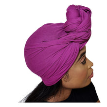 Load image into Gallery viewer, Head Wrap Soft Stretch Jersey Scarf Long Hair Turban Tie Headband HeadWrap for Women in Solid Colors by Jamgal - Jamgal