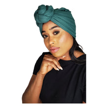 Load image into Gallery viewer, Turban Headwrap Scarf Head Tie Hijab-Stretch Jersey(Green) - Jamgal