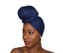 Load image into Gallery viewer, Head Wrap Soft Stretch Jersey Scarf Long Hair Turban Tie Headband HeadWrap for Women in Solid Colors by Jamgal - Jamgal