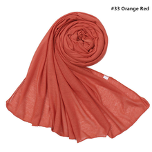 Load image into Gallery viewer, Head Wrap Soft Stretch Jersey Scarf Long Hair Turban Tie Headband HeadWrap for Women in Solid Colors by Jamgal (Orange) - Jamgal