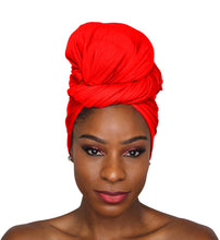 Load image into Gallery viewer, Head Wrap Soft Stretch Jersey Scarf Long Hair Turban Tie Headband HeadWrap for Women in Solid Colors by Jamgal - Jamgal