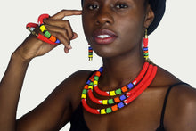 Load image into Gallery viewer, Handmade Maasai Beaded Necklace, Bracelets and Earrings Sets - Jamgal
