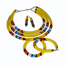 Load image into Gallery viewer, Handmade Maasai Beaded Necklace, Bracelets and Earrings Sets - Jamgal