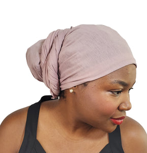 Turban Headwrap Scarf Head Tie Hijab-Stretch Jersey(Blush ) - Jamgal