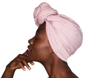 Turban Headwrap Scarf Head Tie Hijab-Stretch Jersey(Blush ) - Jamgal