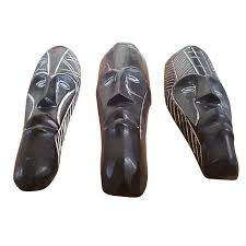 African Gabon Cameroon Wood Fang Masks - Jamgal