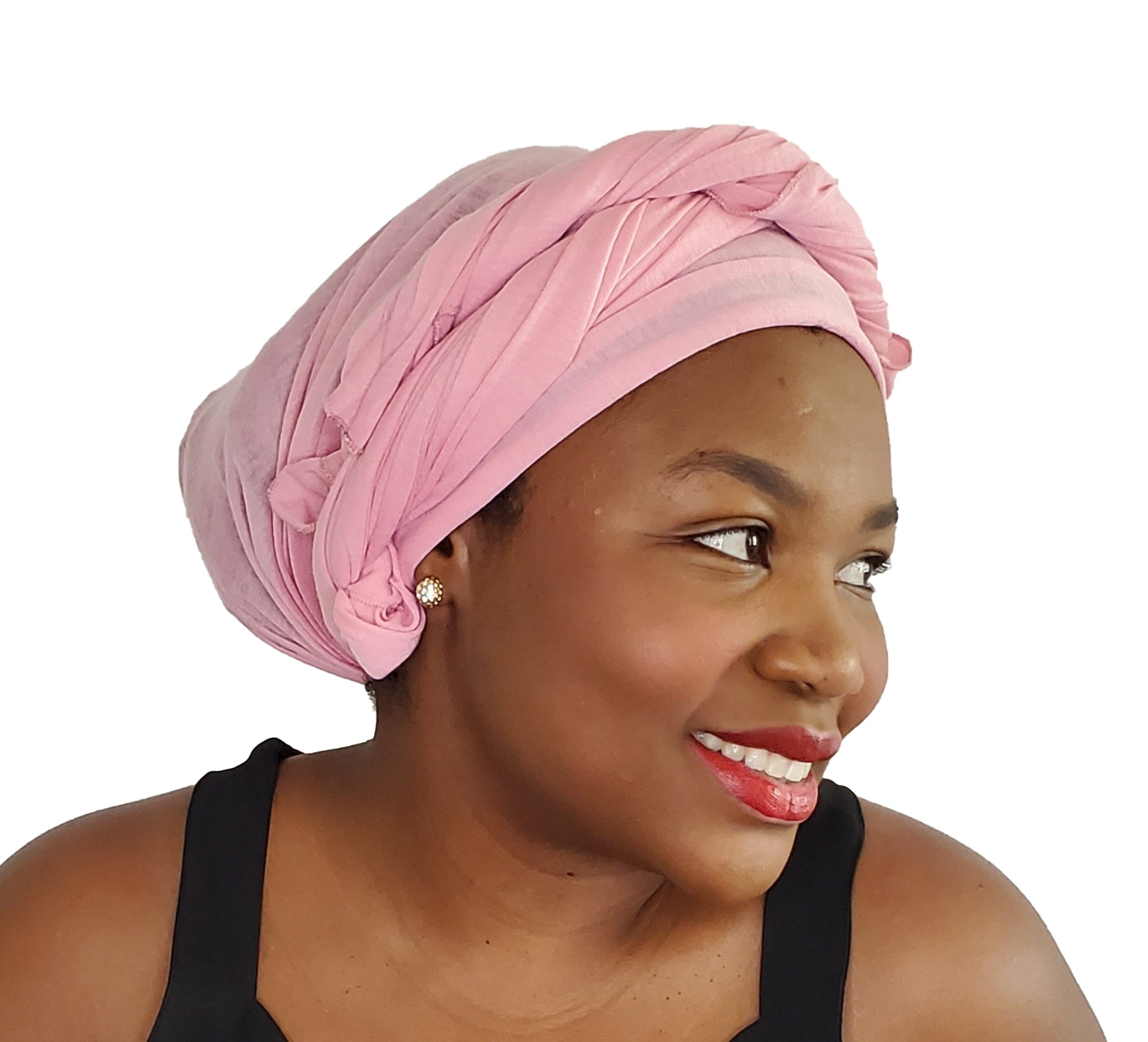 Head Wrap Soft Stretch Jersey Scarf Long Hair Turban Tie Headband HeadWrap for Women in Solid Colors by Jamgal (baby light pink)