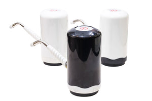 Rechargeable Water Bottle Pump - USB charging- portable- automatic- drinking water dispenser for universal 5 gallon bottle (White Water bottle Pump with Black Trim) - Jamgal