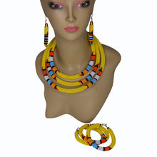 Load image into Gallery viewer, Handmade Maasai Beaded Necklace, Bracelets and Earrings Sets - Jamgal